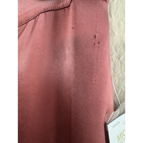 Michael Kors pants Women's Solid Satin Cargo Zippered Pants Dusty Rose size M - Picture 15 of 15